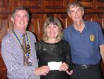 Left to Right: Mike Gill President, Rosemary Donnan, Past president Jim Donnan